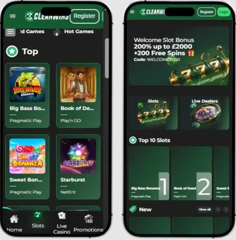 Cleanwins Casino mobile
